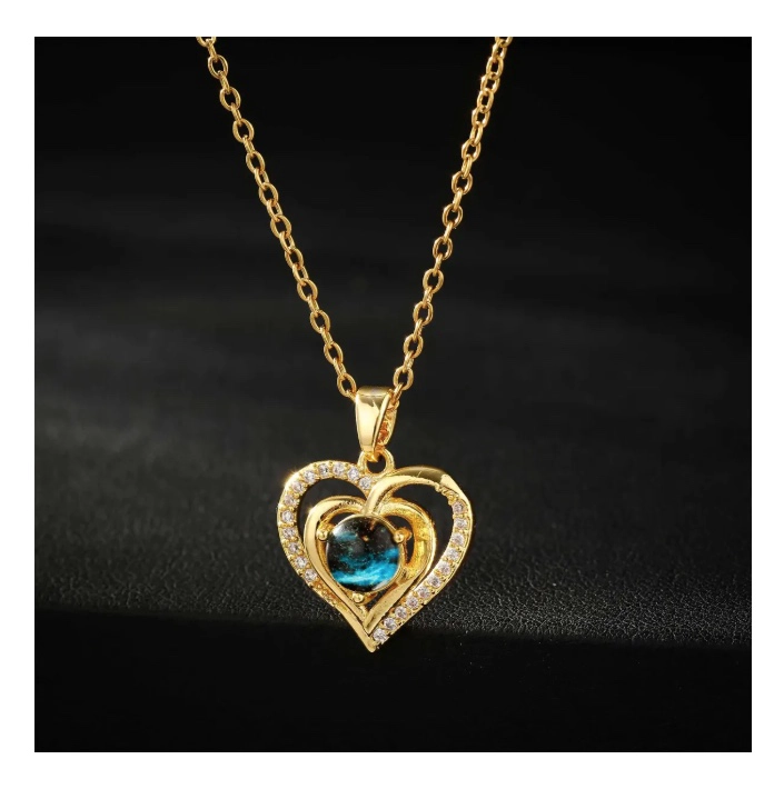 COLLAR CORAZON GALAXIA GALVANIZADO - 6