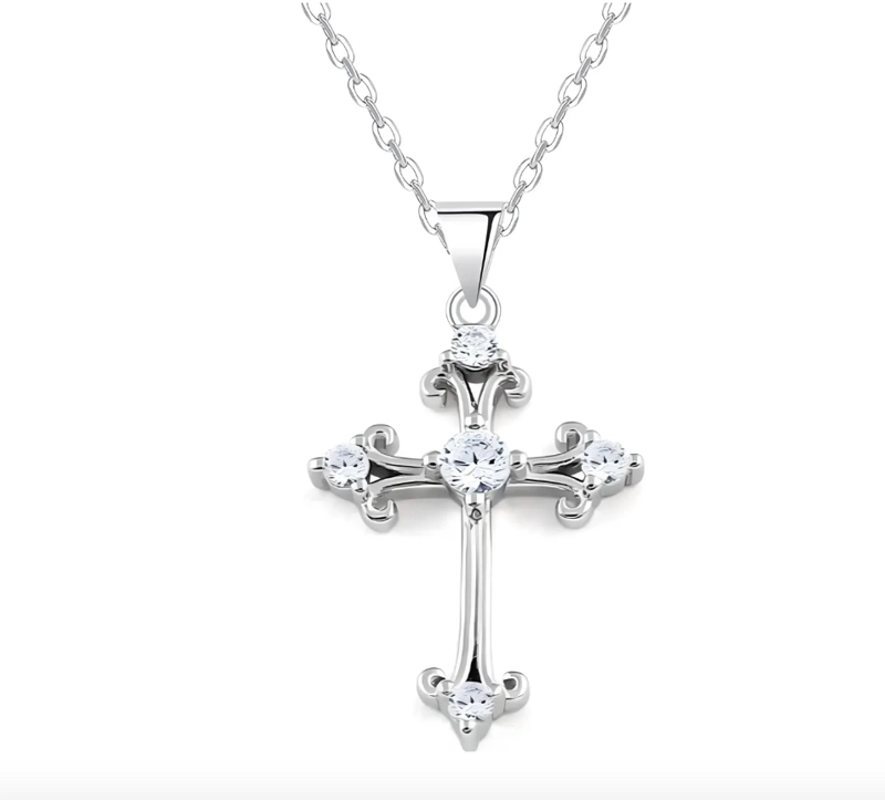 COLLAR COLGANTE PLATA 925 CRUZ - 1