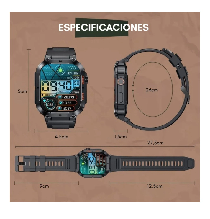 RELOJ INTELIGENTE DEPORTIVO - 5