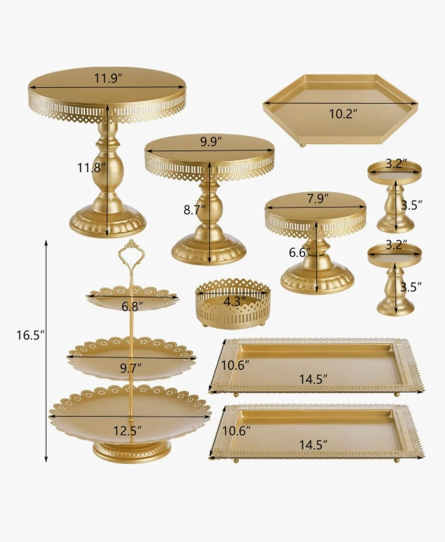 JUEGO DE 10 SOPORTES PARA TARTAS - 2