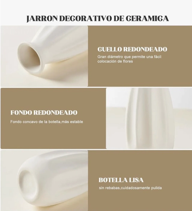 FLORERO DECORATIVO DE CERAMICA - 4