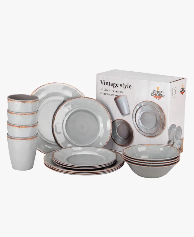SET 16 PCS JUEGO DE VAJILLA MELAMINA - 1