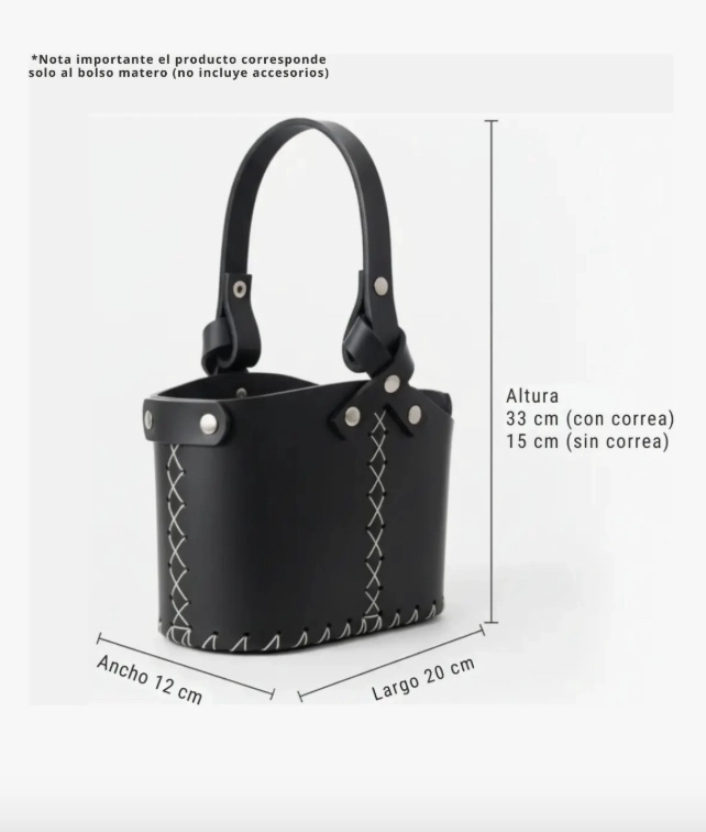 BOLSO MATERO CUERO PORTA YERBA MATE - 5