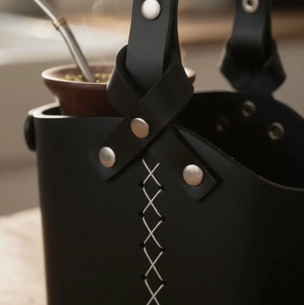BOLSO MATERO CUERO PORTA YERBA MATE - 6