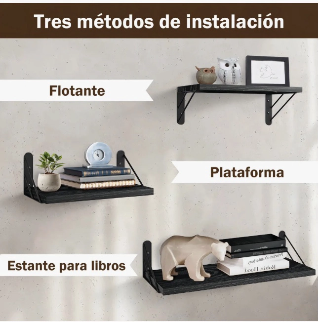 REPISAS FLOTANTES DE MADERA - 6