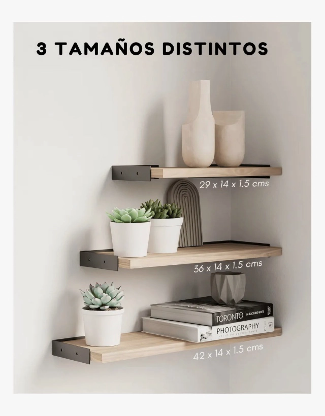 REPISAS FLOTANTES MADERA - 7
