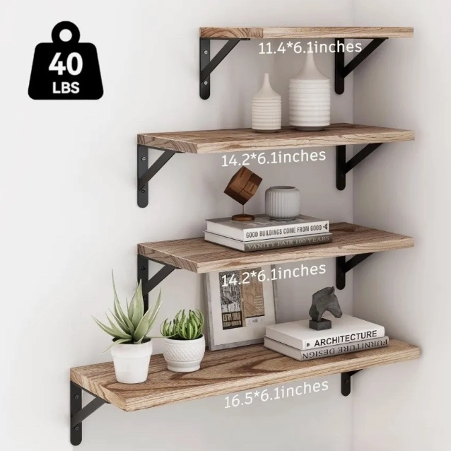 KIT X4 REPISAS FLOTANTES DE PARED - 8