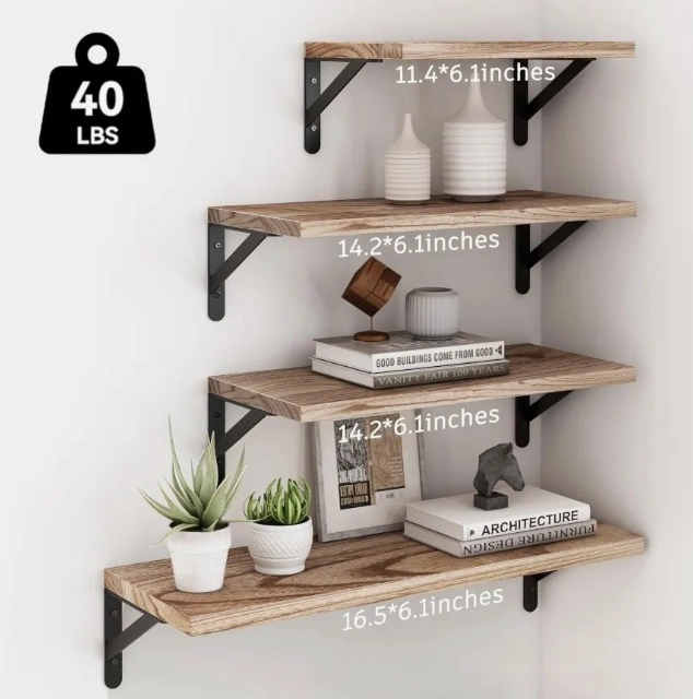 KIT X4 REPISAS FLOTANTES DE PARED - 1