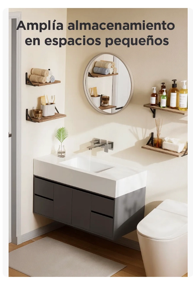 KIT X4 REPISAS FLOTANTES DE PARED - 3