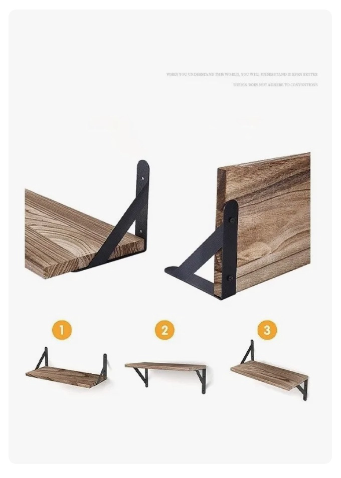 KIT X4 REPISAS FLOTANTES DE PARED - 5