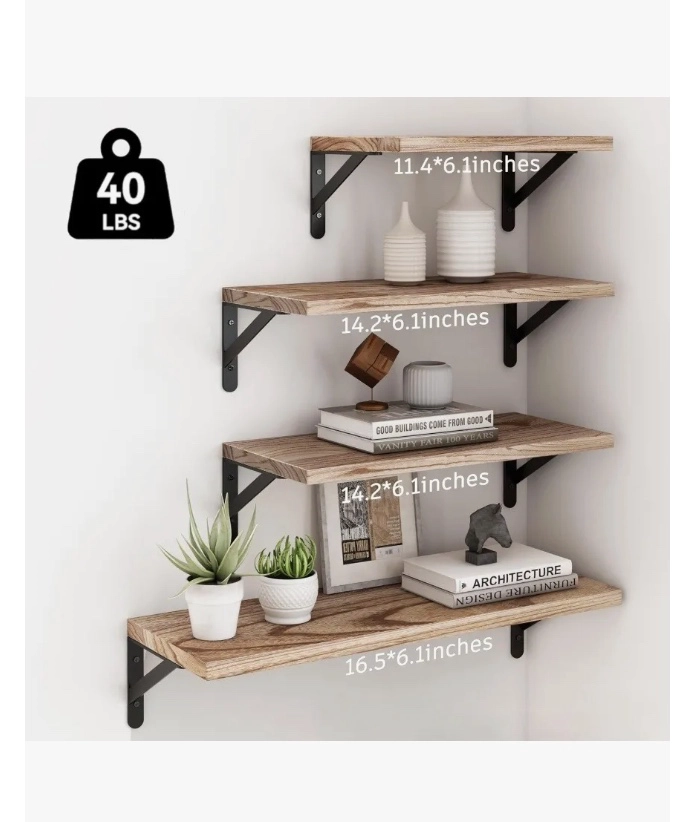 KIT X4 REPISAS FLOTANTES DE PARED - 7