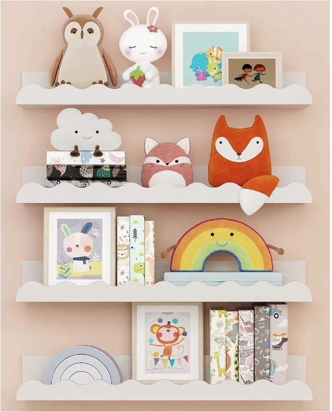 REPISAS PARA NIÑOS DE MADERA SET DE 4 - 1