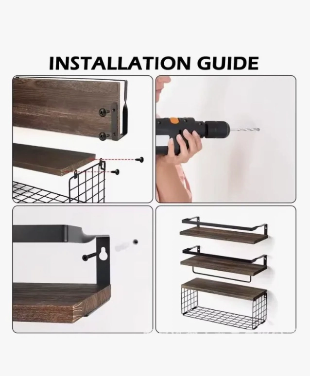 KIT REPISAS FLOTANTES DE PARED - 4