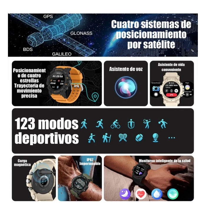 RELOJ INTELIGENTE SMART WATCH DEPORTIVO - 3