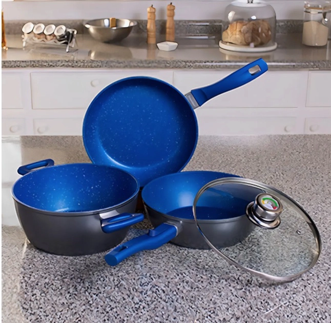 BATERIA DE COCINA SET AZUL - 4