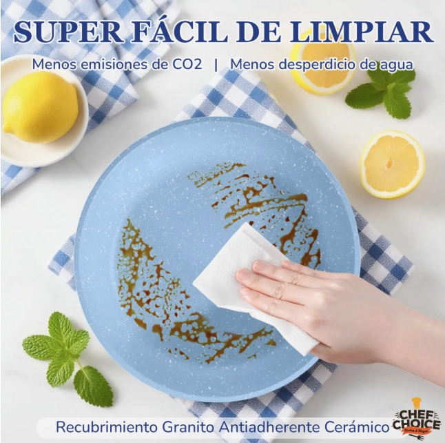 BATERIA COCINA ANTIADHERENTE 5PCS - 5