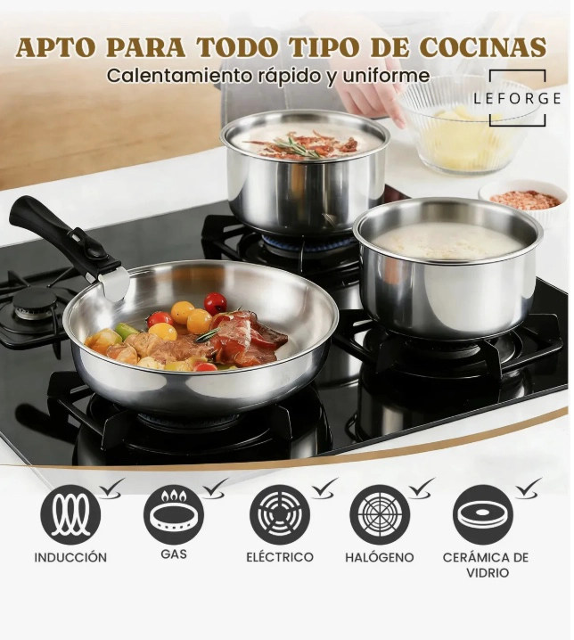 BATERIA DE COCINA 10 PIEZAS - 3