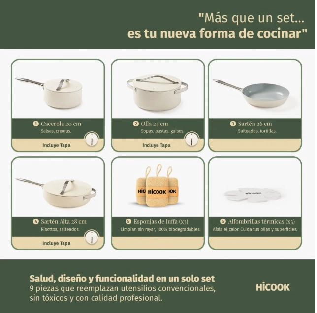 BATERIA DE COCINA CERAMICA ANTIADHERENTE - 5