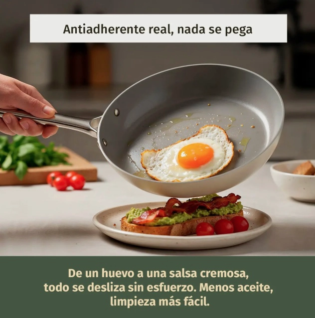 BATERIA DE COCINA CERAMICA ANTIADHERENTE - 7