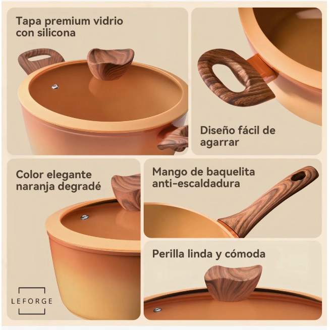 BATERIA COCINA 9 PIEZAS ALUMINIO - 2