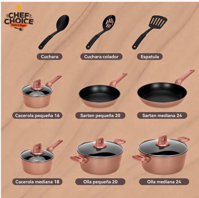 BATERIA COCINA ANTIADHERENTE 13 PIEZAS - 2
