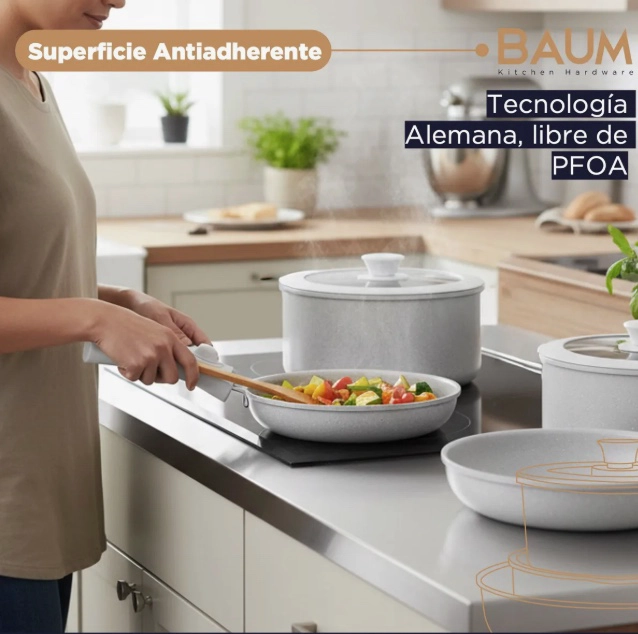 BATERIA COCINA 6 PIEZAS ANTIADHERENTE - 2