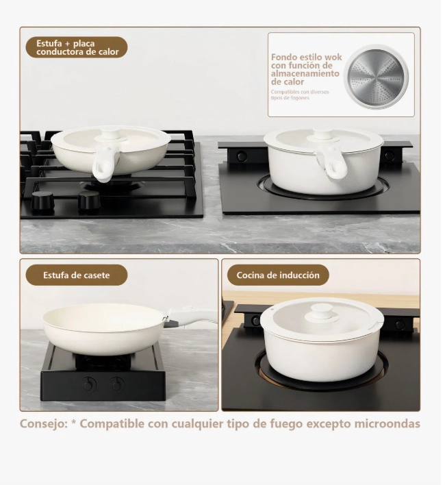 BATERIA DE COCINA SARTEN ANTIADHERENTE - 4