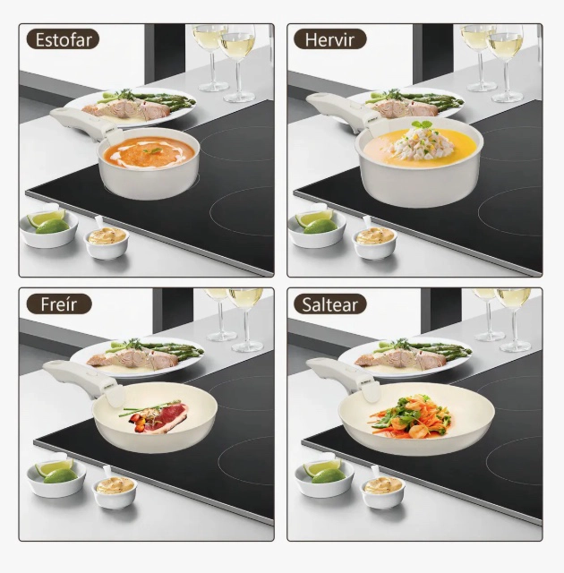BATERIA DE COCINA SARTEN ANTIADHERENTE - 6