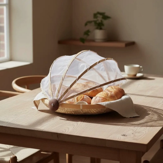 PANERA CON TAPA DE TUL PARA SERVIR - 1