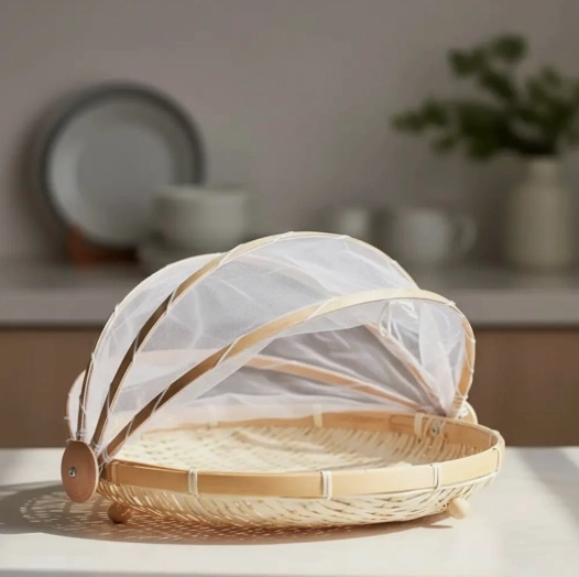 PANERA CON TAPA DE TUL PARA SERVIR - 6
