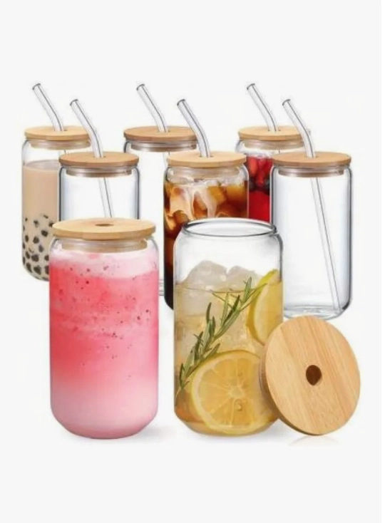 SET 6 VASOS LATA VIDRIO 600ML - 3
