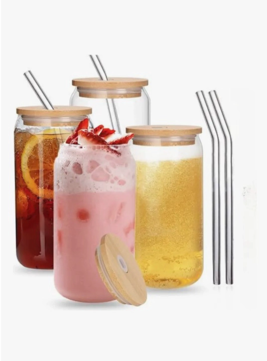 SET 6 VASOS LATA VIDRIO 600ML - 6