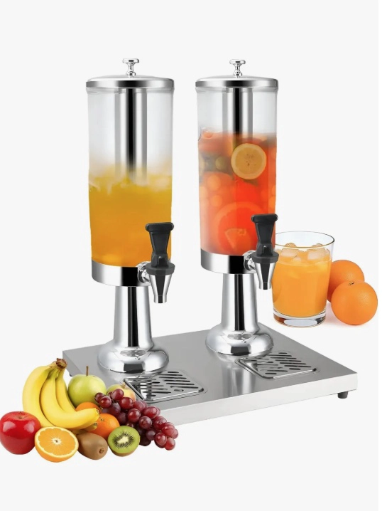 DISPENSADOR DOBLE AUTOSERVICIO JUGOS 6L - 1