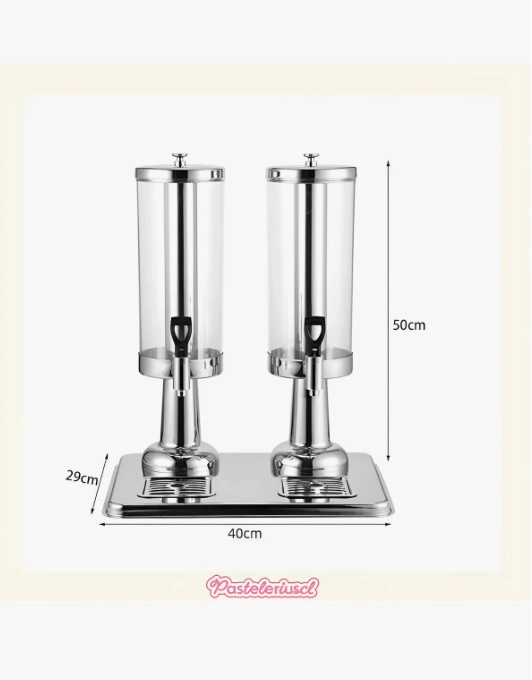 DISPENSADOR DOBLE AUTOSERVICIO JUGOS 6L - 2