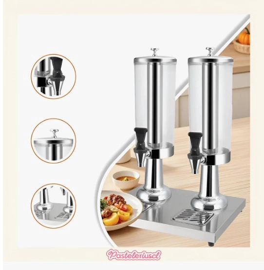 DISPENSADOR DOBLE AUTOSERVICIO JUGOS 6L - 6