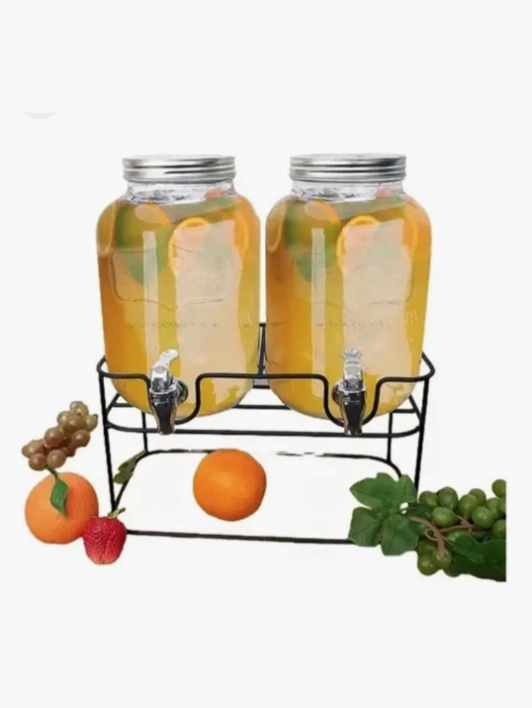 DISPENSADOR DE BEBIDAS DE VIDRIO DOBLE GALON - 1