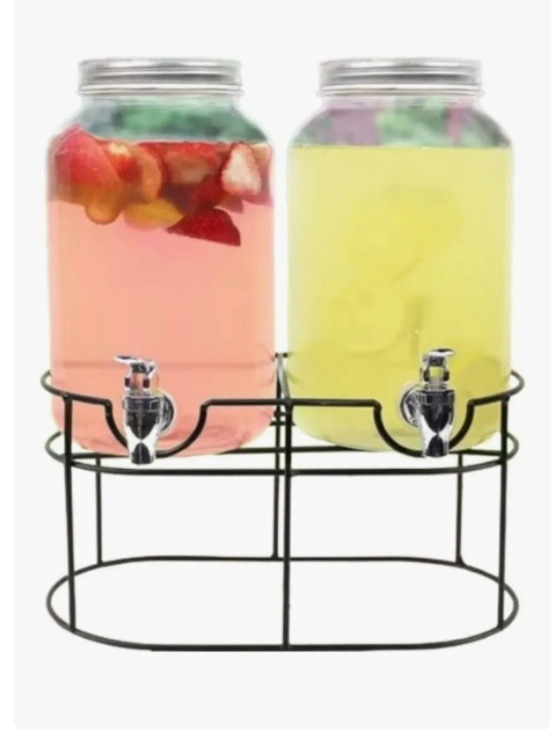 DISPENSADOR DE BEBIDAS DE VIDRIO DOBLE GALON - 3