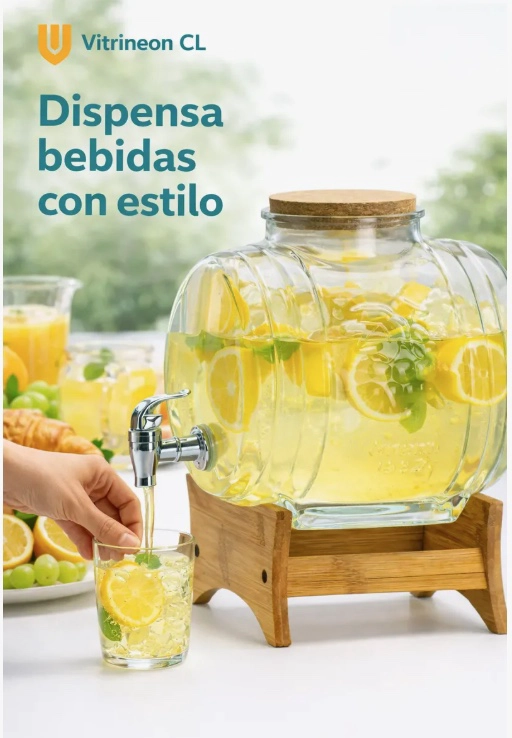 DISPENSADOR VIDRIO BAMBU 5.5 L - 4