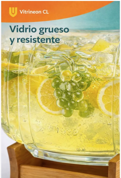 DISPENSADOR VIDRIO BAMBU 5.5 L - 6