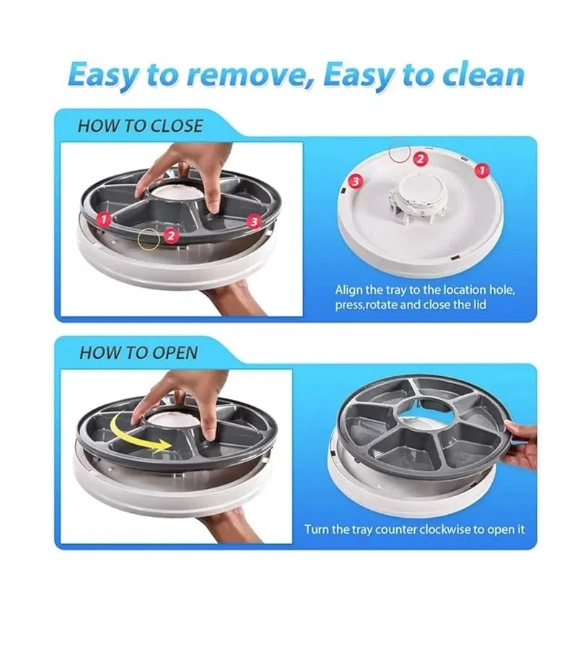 DISPENSADOR DE ALIMENTOS AUTOMATICO PARA PERROS Y GATOS - 6