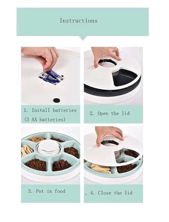 DISPENSADOR DE ALIMENTOS AUTOMATICO PARA PERROS Y GATOS - 7