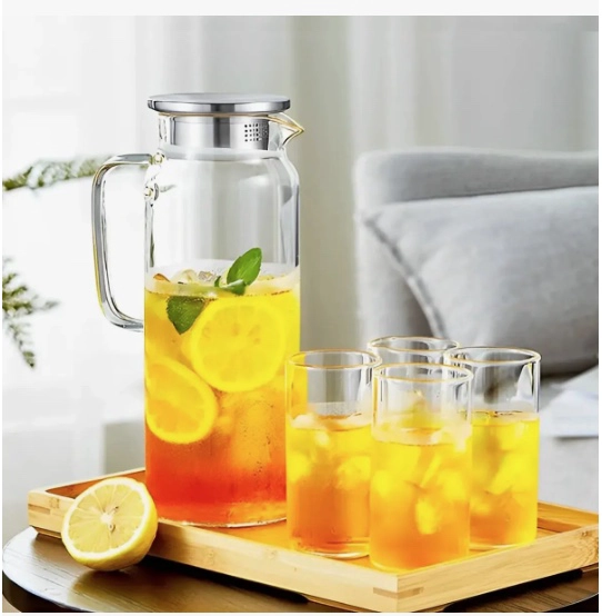 JARRA DE VIDRIO CON TAPA Y BOQUILLA 1000ML - 3
