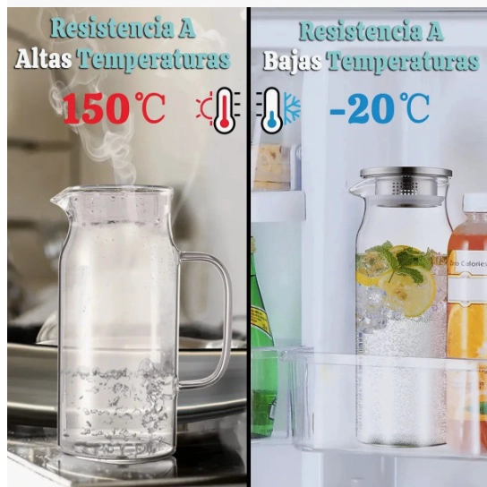 JARRA DE VIDRIO CON TAPA Y BOQUILLA 1000ML - 4
