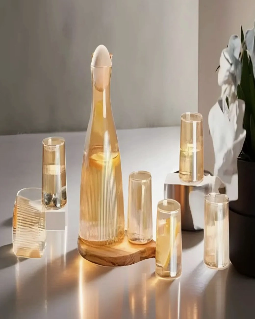 SET DE JARRA MAS 6 VASOS AMBAR - 3