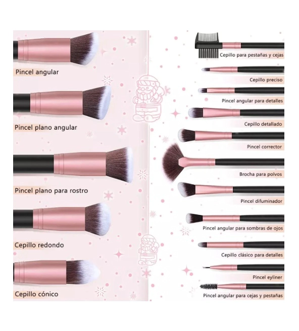 21PZS BROCHAS DE MAQUILLAJE - 2