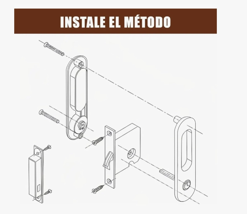 CERRADURA DE PUERTA CORREDERA - 6