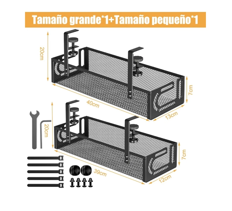 2PCS ORGANIZADOR CABLES ESCRITORIO - 2
