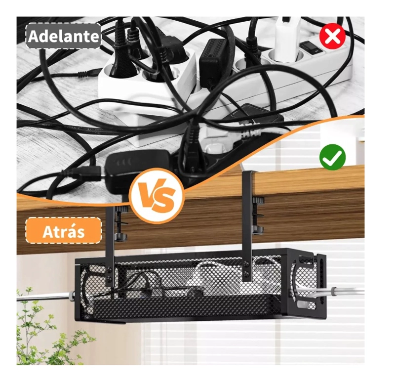 2PCS ORGANIZADOR CABLES ESCRITORIO - 3