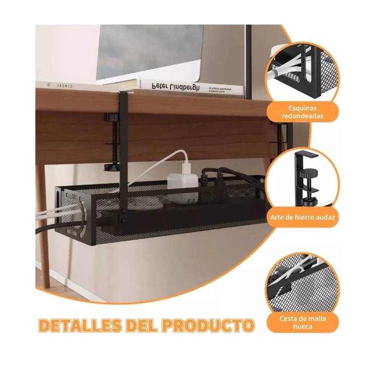 2PCS ORGANIZADOR CABLES ESCRITORIO - 5