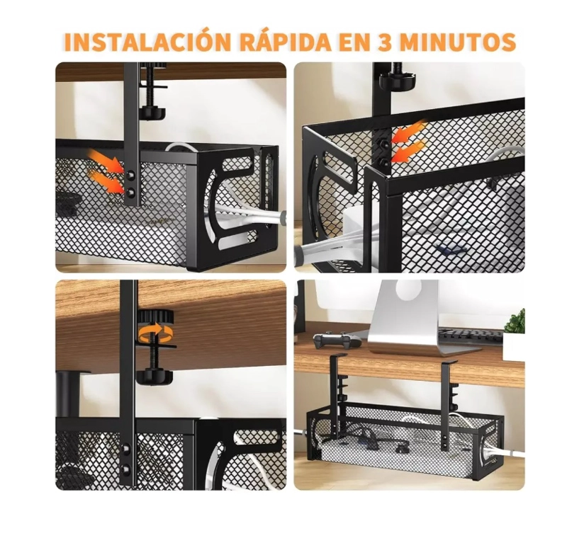 2PCS ORGANIZADOR CABLES ESCRITORIO - 6